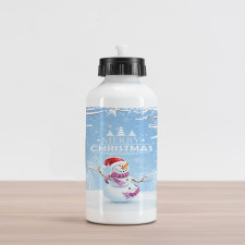 Snowy Winter Noel Aluminum Water Bottle