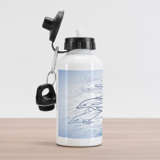 Sketch Scuba Diver Aluminum Water Bottle