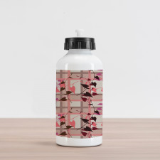 Heart Swirling Leaves Aluminum Water Bottle