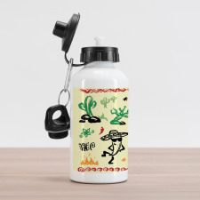 Taco Fiesta Guitar Aluminum Water Bottle