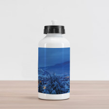 Winter Forest Trees Aluminum Water Bottle