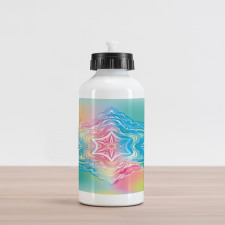 Flower Mandala Rainbow Aluminum Water Bottle