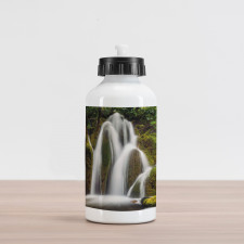 Waterfall Forest Cascade Aluminum Water Bottle