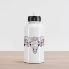 Roses with Bones Bohemian Aluminum Water Bottle