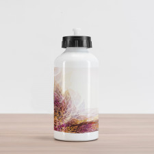 Floral Leaf Artwork Aluminum Water Bottle