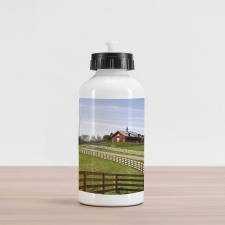 Rural Country House Aluminum Water Bottle