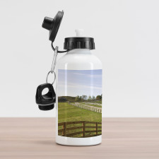 Rural Country House Aluminum Water Bottle