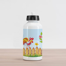 Tree Butterfly and Flower Aluminum Water Bottle