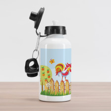 Tree Butterfly and Flower Aluminum Water Bottle