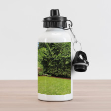 Pine Trees Backyard Aluminum Water Bottle