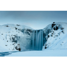 Mountains with Snow Aluminum Water Bottle