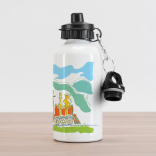 Small Old Train Aluminum Water Bottle