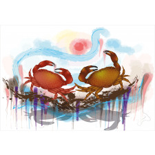 2 Crabs Dancing Sea Aluminum Water Bottle