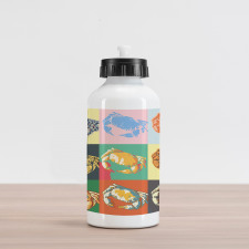 Composition of Crabs Aluminum Water Bottle