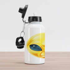 Alien Space Smiley Face Aluminum Water Bottle