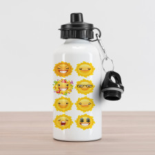 Smile Surprise Angry Mood Aluminum Water Bottle