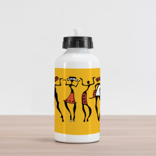 Sketchy Graphical Dancer Aluminum Water Bottle