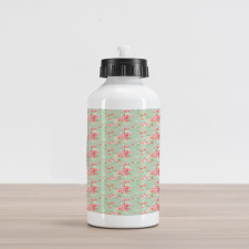 Retro Spring Blossoms Aluminum Water Bottle