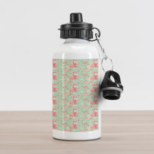 Retro Spring Blossoms Aluminum Water Bottle