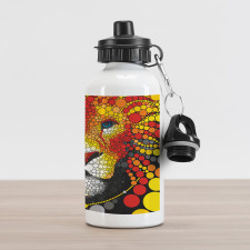 Abstract Lion in Wild Aluminum Water Bottle