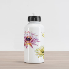 Watercolored Flowers Aluminum Water Bottle