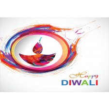 Diwali Candle Aluminum Water Bottle