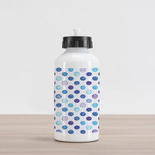 Blue Tones Soft Funky Aluminum Water Bottle