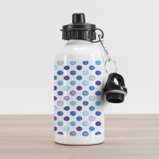 Blue Tones Soft Funky Aluminum Water Bottle