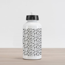Funny Fish Bone Abstract Aluminum Water Bottle
