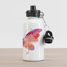 Butterfly with Wings Aluminum Water Bottle