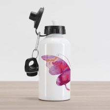 Butterfly with Wings Aluminum Water Bottle