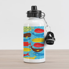 Deep Ocean Animals Aluminum Water Bottle