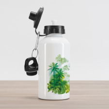 Watercolor Forest Image Aluminum Water Bottle