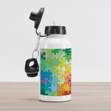 Colored Hobby Puzzle Aluminum Water Bottle