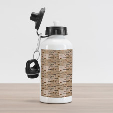 Coffee Typography Beans Aluminum Water Bottle