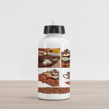 Sweets and Coffee Beans Aluminum Water Bottle