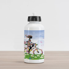 Vintage Romantic Bike Aluminum Water Bottle