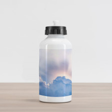 Sunbeam and Fluffy Clouds Aluminum Water Bottle