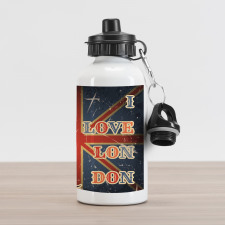 London English Man Flag Aluminum Water Bottle