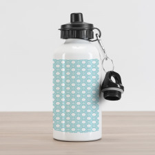 Detailed Circular Flowers Aluminum Water Bottle