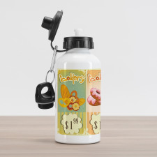 Bakery Shop Pastries Aluminum Water Bottle