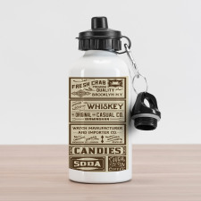 Old Advertisement Retro Aluminum Water Bottle