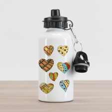 Heart Shapes Pattern Aluminum Water Bottle