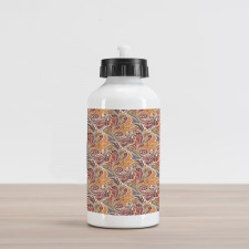 Paisley Leaf Pattern Aluminum Water Bottle