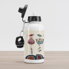 Birds Flowers Aluminum Water Bottle