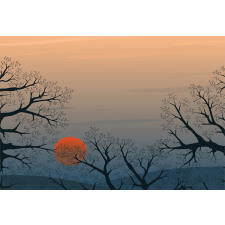 Sunrise Branches Misty Sky Aluminum Water Bottle