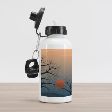 Sunrise Branches Misty Sky Aluminum Water Bottle