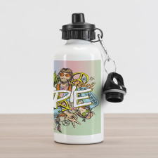 Man Woman Peace Aluminum Water Bottle