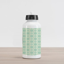 Retro Circles Geometric Aluminum Water Bottle