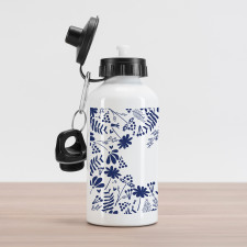 Botanic Flowers Leaves Aluminum Water Bottle